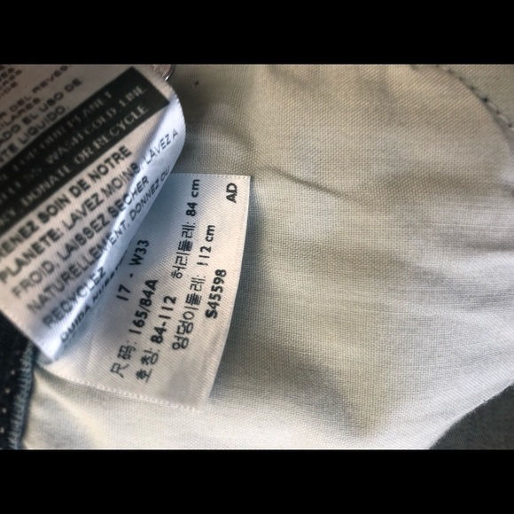 Levi’s Denizen High Rise Shortie Short 17JR Distressed Denim Stretch Summer - Picture 3 of 4